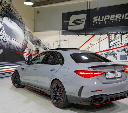Gray Mercedes Benz AMG C63 S 2025