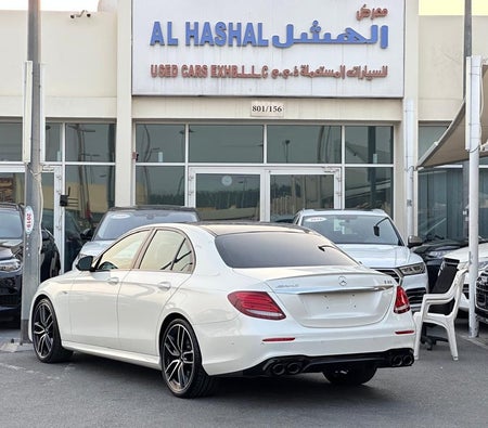 White Mercedes Benz AMG E53 2019