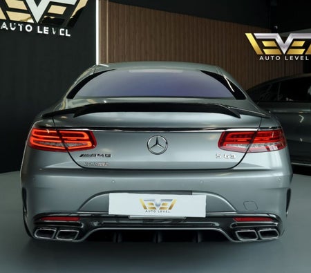 Silver Mercedes Benz AMG S63 Coupe 2017
