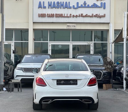 White Mercedes Benz C200 2019