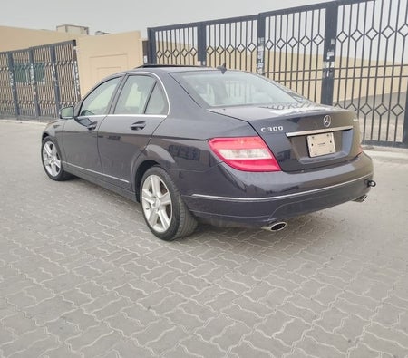 Blue Mercedes Benz C300 2011