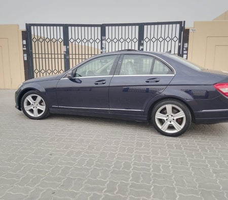 Blue Mercedes Benz C300 2011