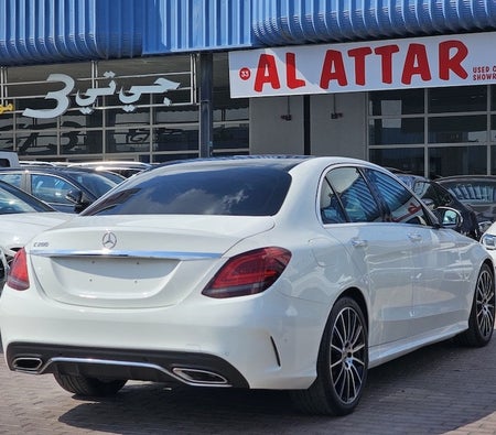 White Mercedes Benz C200 2019