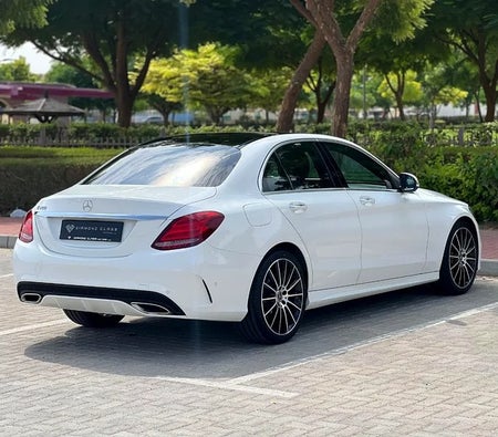 White Mercedes Benz C200 2018