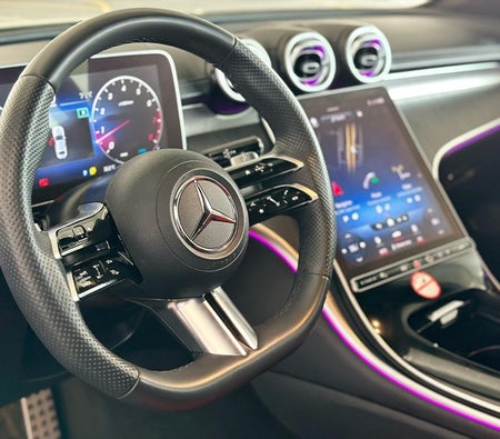 Black Mercedes Benz C200 2023