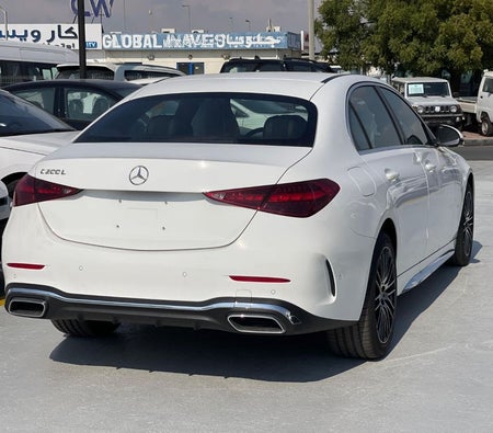 White Mercedes Benz C200 2025