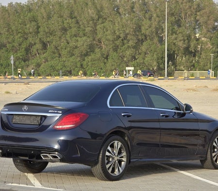 Blue Mercedes Benz C220 AMG 2017