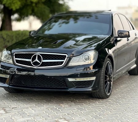 Black Mercedes Benz C300 2013