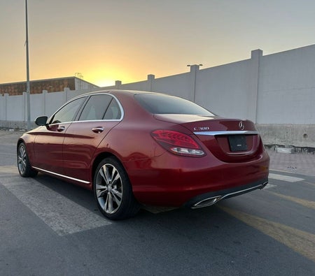 Red Mercedes Benz C300 2016