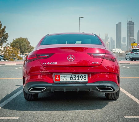 Red Mercedes Benz CLA 200 2024