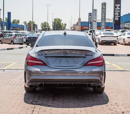 Gray Mercedes Benz AMG CLA 45 2017