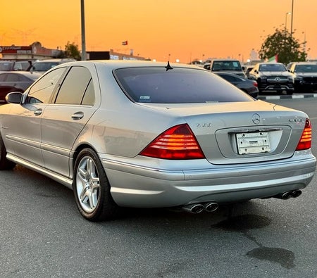 Silver Mercedes Benz S 55 AMG 2003