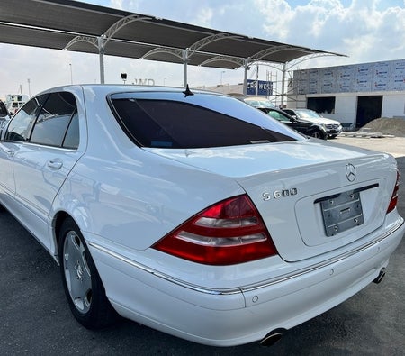 White Mercedes Benz S600 2001