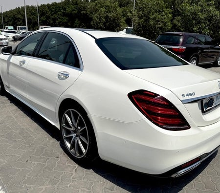 White Mercedes Benz S450 2020