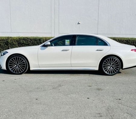 White Mercedes Benz S500 2022