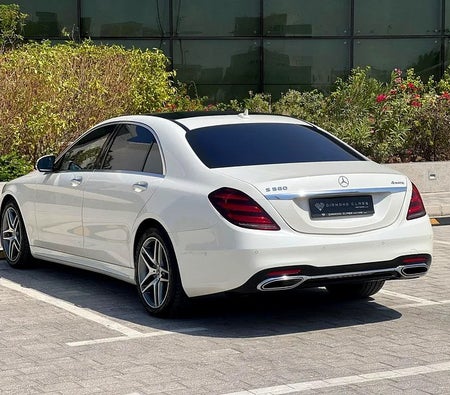 White Mercedes Benz S560 2018