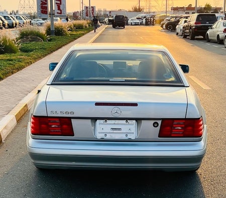 Silver Mercedes Benz SL 500 1997