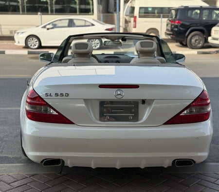 White Mercedes Benz SL350 2010