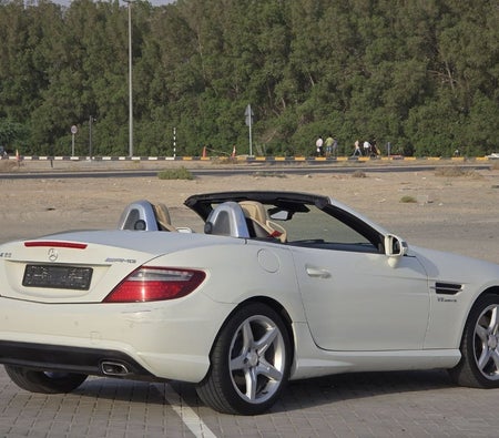 White Mercedes Benz SLK 250 2013