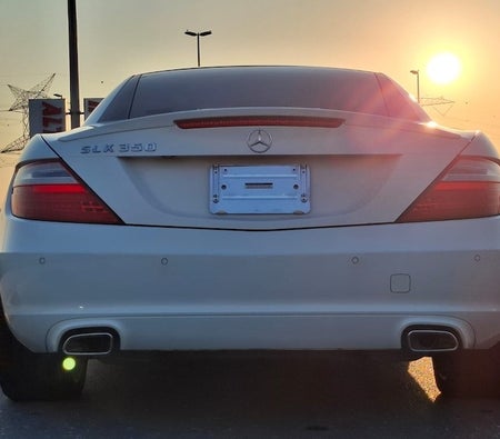 White Mercedes Benz SLK 350 2013
