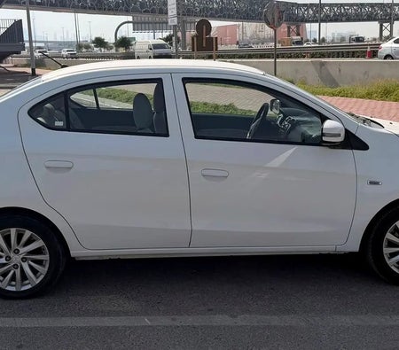 White Mitsubishi Attrage GLX 2019