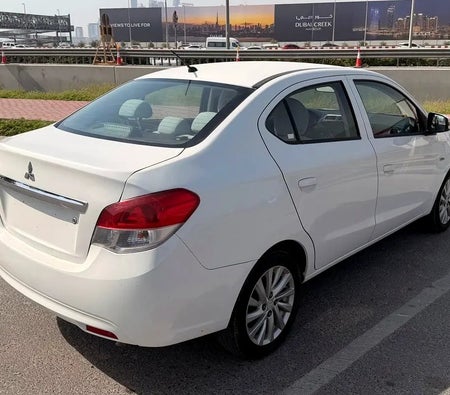White Mitsubishi Attrage GLX 2019