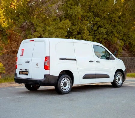 White Peugeot Partner Van Long Body 2022