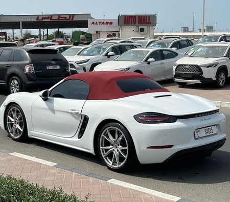 White Porsche Boxster Spyder 2019