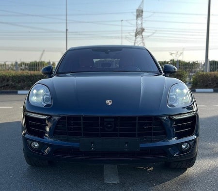 Blue Porsche Macan S 2015