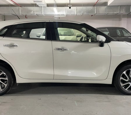 White Suzuki Baleno GLX 2024