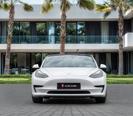 Белый Tesla Model 3 2021 год