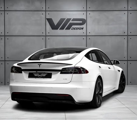 Weiß Tesla Model S Plaid 2021