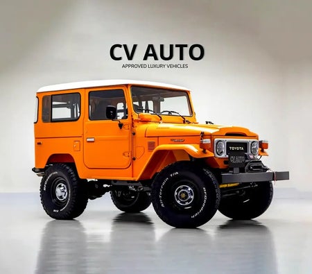 Orange Toyota Land Cruiser 1983