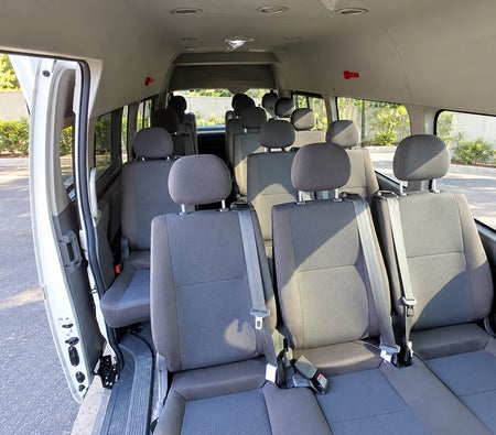 White Toyota Hiace 13 Seater 2018