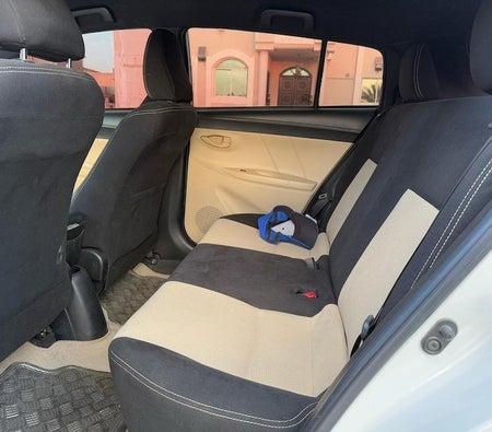 White Toyota Yaris MID 2016
