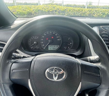 Silver Toyota Yaris 2019