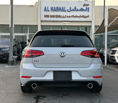 White Volkswagen Golf GTI 2019
