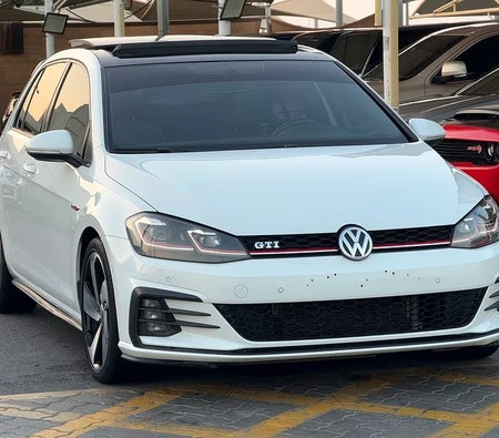 White Volkswagen Golf GTI 2018