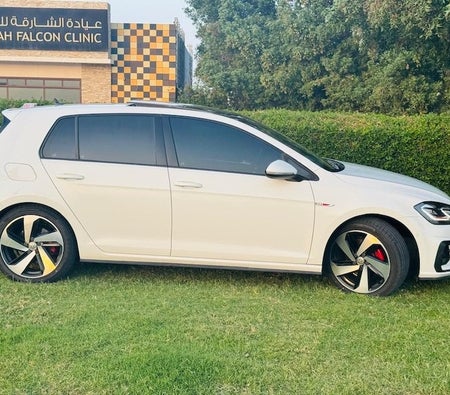 White Volkswagen Golf GTI 2018