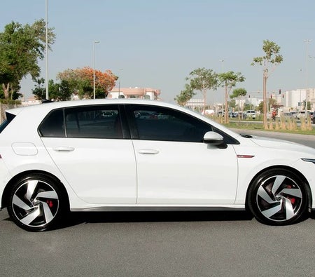 White Volkswagen Golf GTI 2021