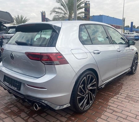 Silver Volkswagen Golf GTI 2023