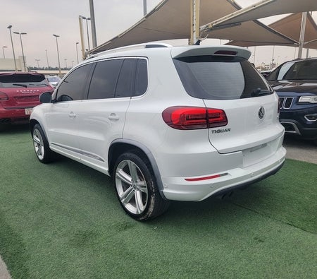 Blanc Volkswagen Tiguan R-Line 2015