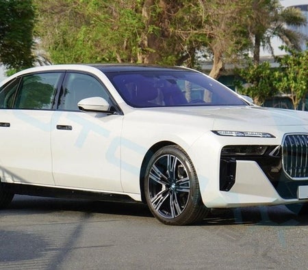 White BMW 735i 2026