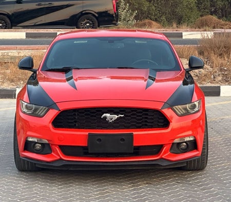 Orange Ford Mustang 2015