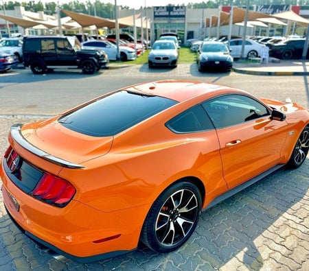 Orange Ford Mustang 2020