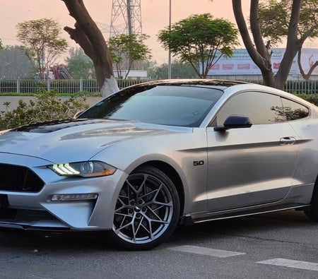 Silver Ford Mustang 2021
