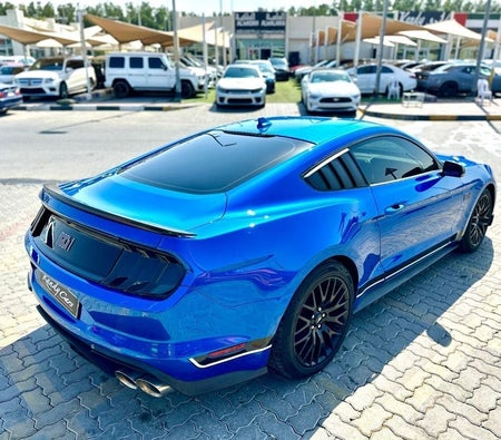 Blue Ford Mustang 2021