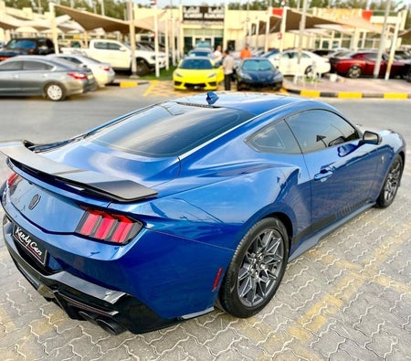 Blue Ford Mustang 2024