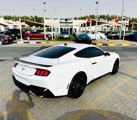White Ford Mustang 2025