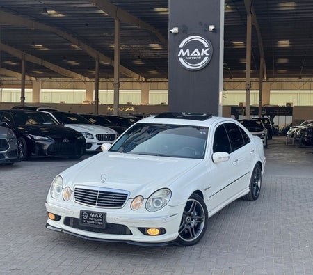 White Mercedes Benz E 55 AMG 2004